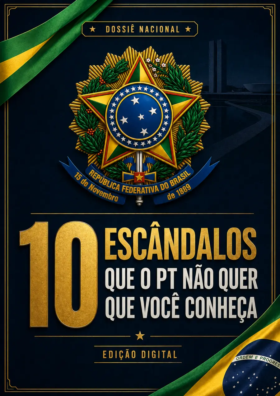 Capa oficial do ebook 10 Escândalos que o PT Não Quer que Você Conheça